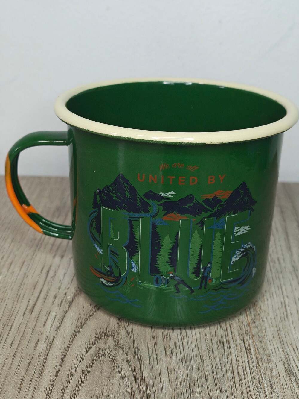 United By Blue 12oz Green Enamelware Campfire Mug